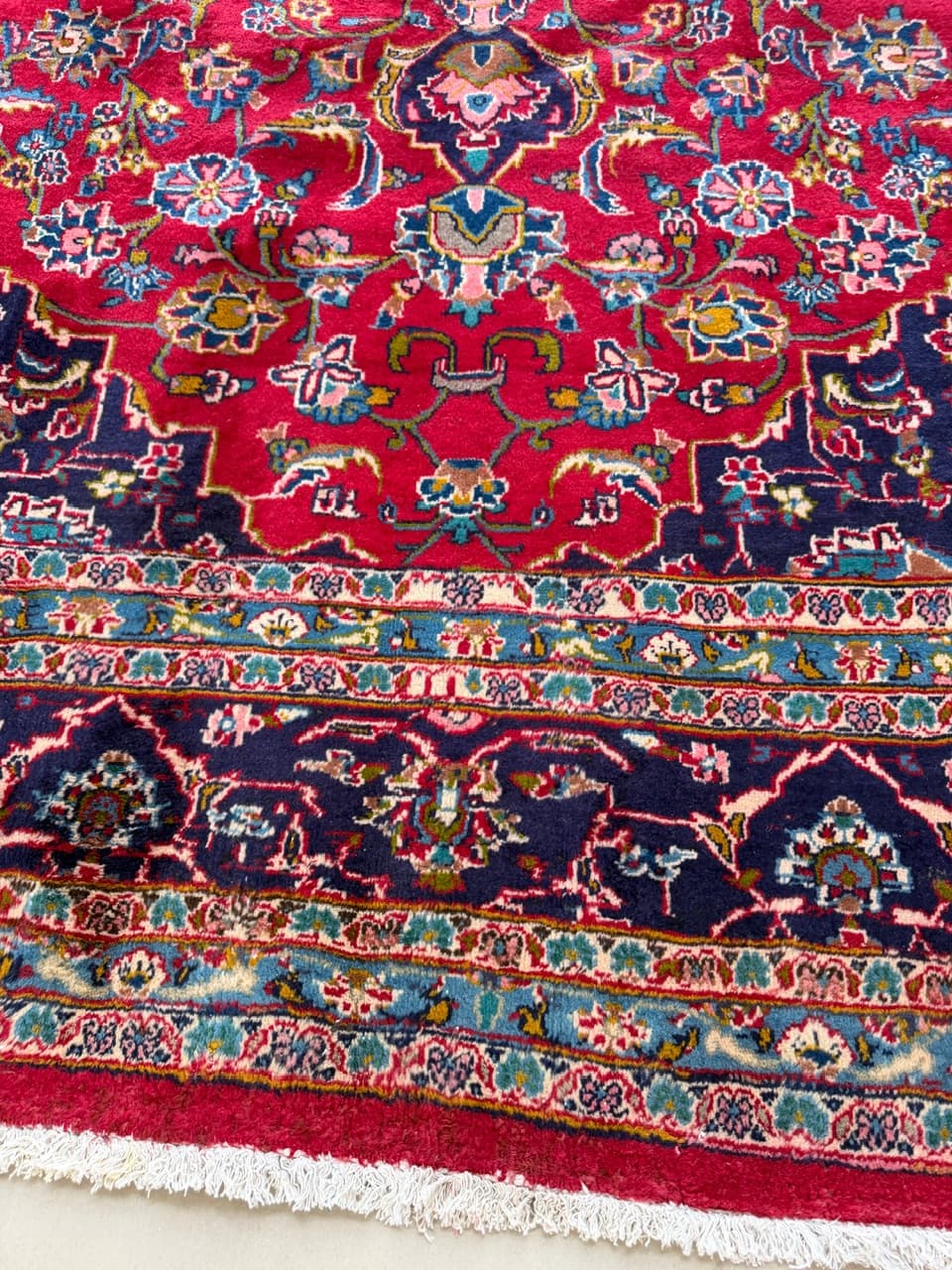 Dywan Kaszmir Kashan 375x290 cm, multikolor, wełna, Iran - 277484