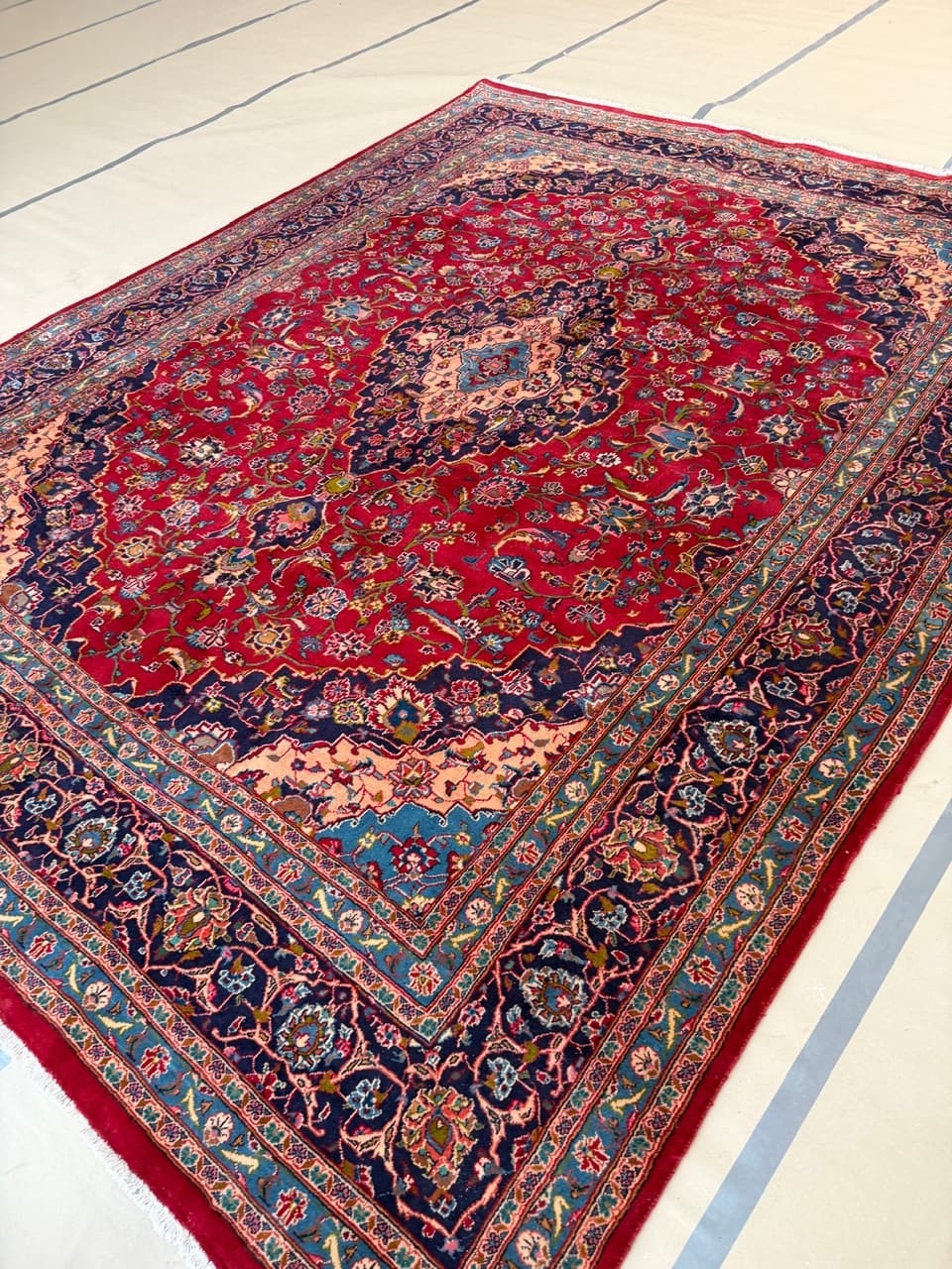 Dywan Kaszmir Kashan 375x290 cm, multikolor, wełna, Iran - 277480