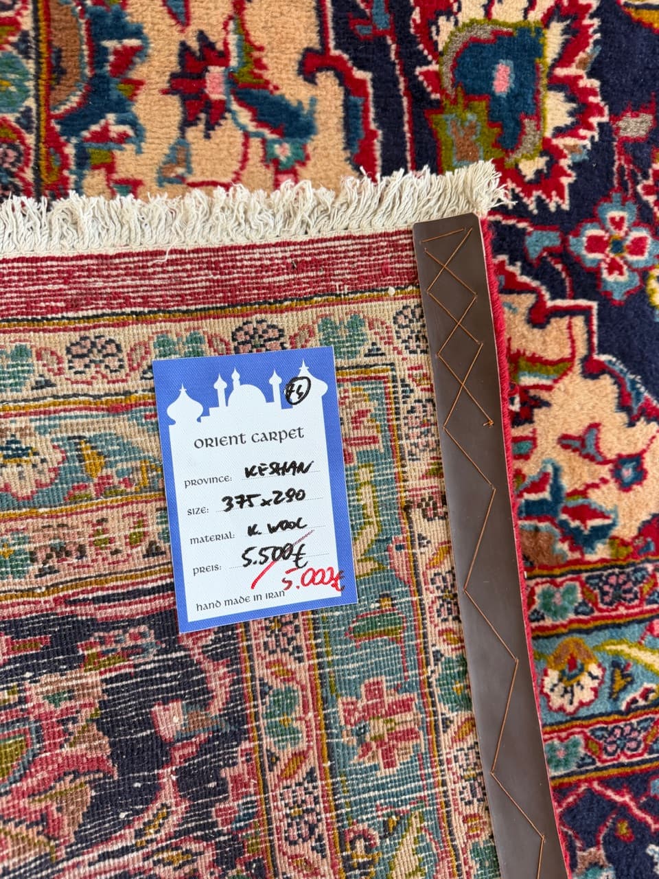 Dywan Kaszmir Kashan 375x290 cm, multikolor, wełna, Iran - 277485