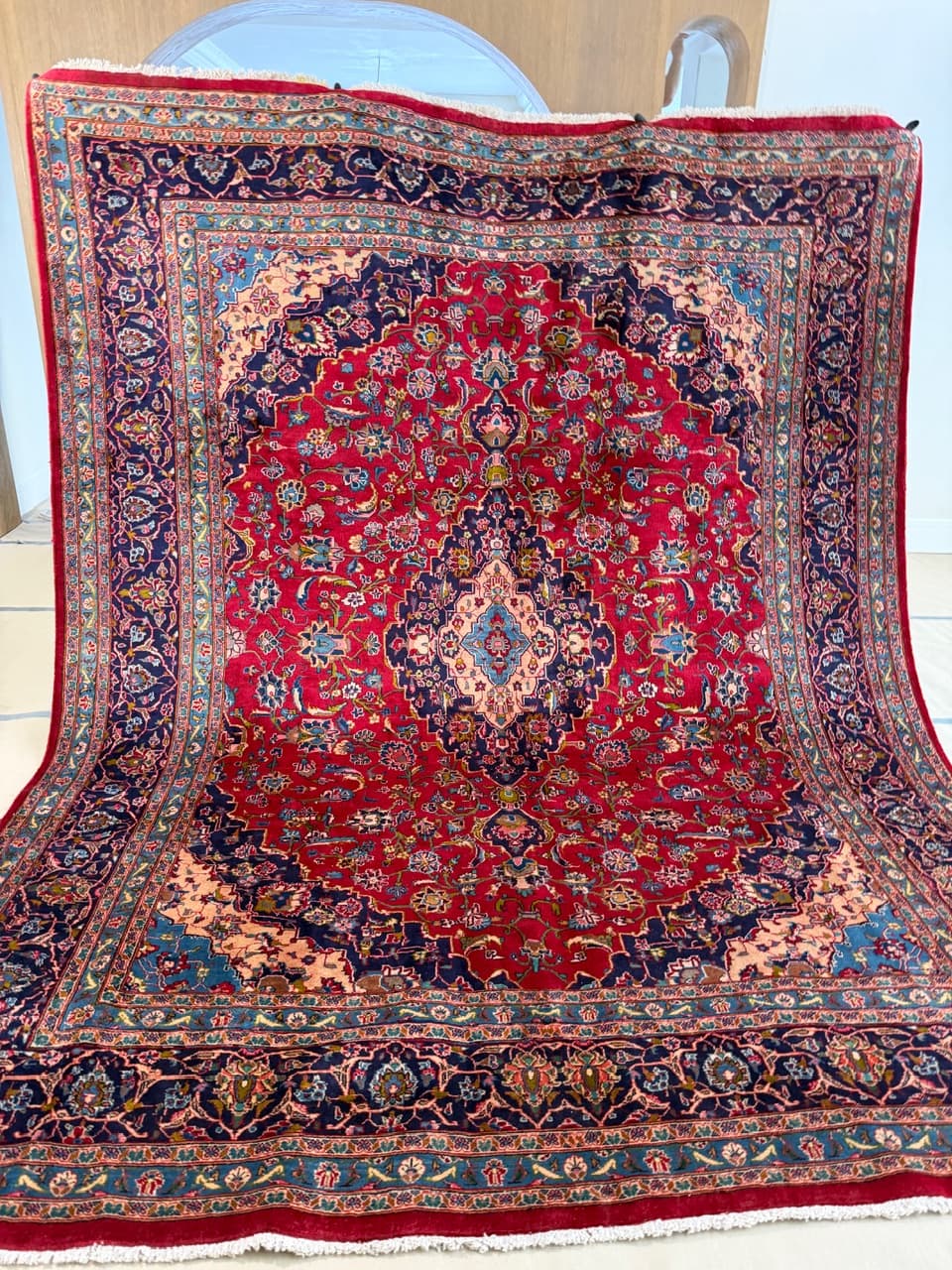 Dywan Kaszmir Kashan 375x290 cm, multikolor, wełna, Iran - 277487