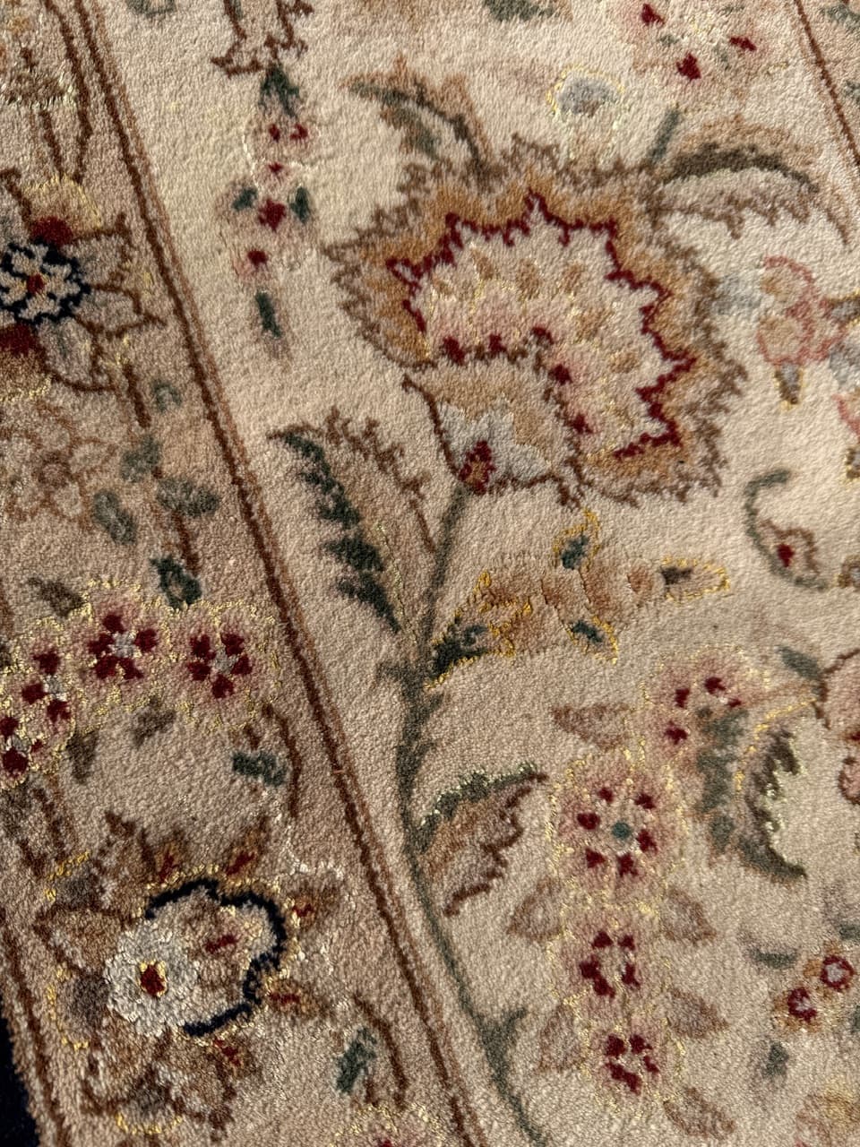 Dywan Ghoum, 360x260 cm, wełna niebieski, Iran - 277525