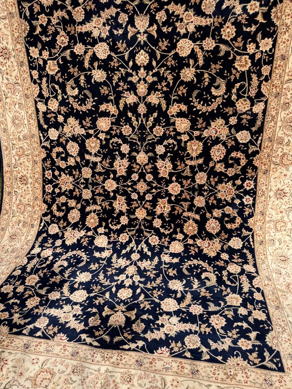 Dywan Ghoum, 360x260 cm, wełna niebieski, Iran - 277532