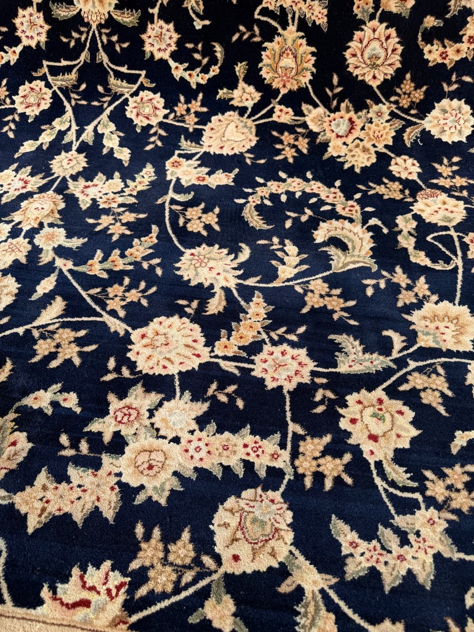 Dywan Ghoum, 360x260 cm, wełna niebieski, Iran - 277533