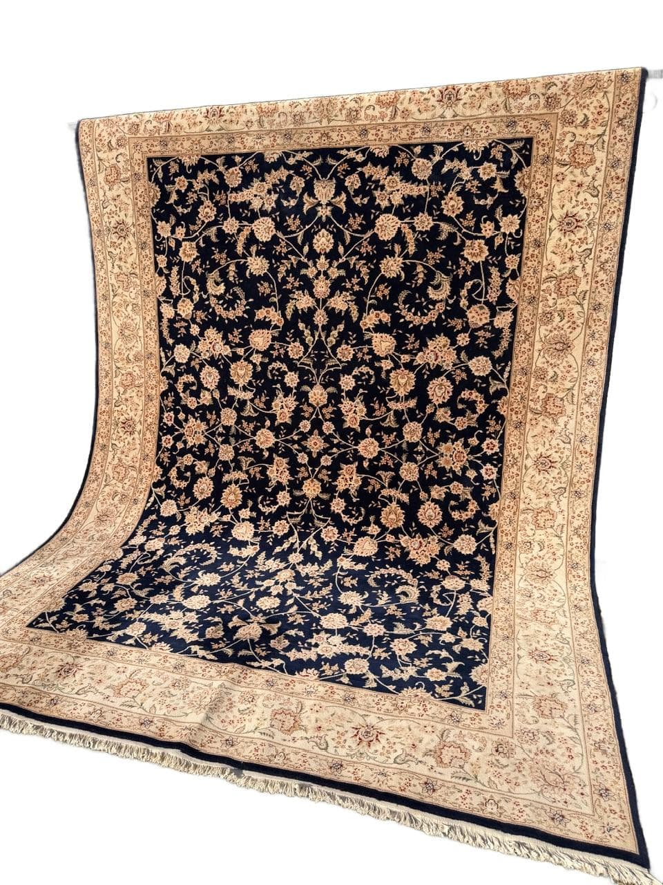 Dywan Ghoum, 360x260 cm, wełna niebieski, Iran