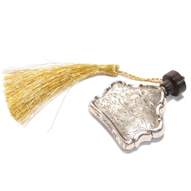 Perfume Bottle Art Deco, silver, Czech Republic, 1920s - DIMENSION