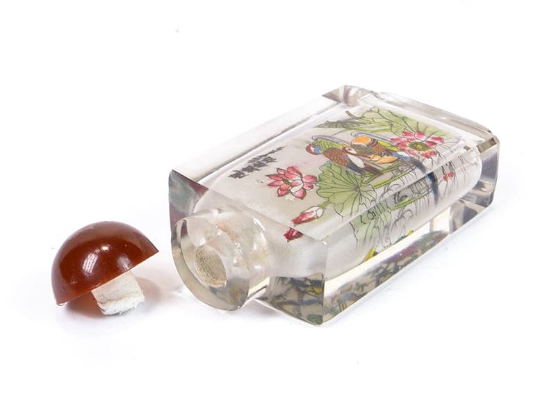 Tabakiera, wielobarwna, kryształ, Chiny, lata 60. - 277698