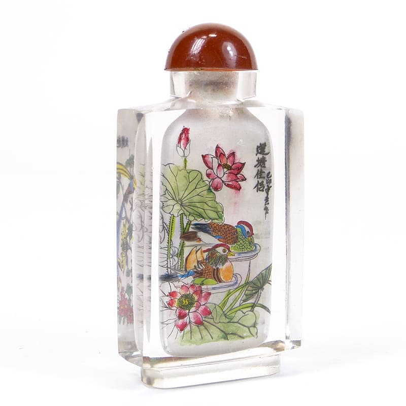 Tabakiera, wielobarwna, kryształ, Chiny, lata 60.