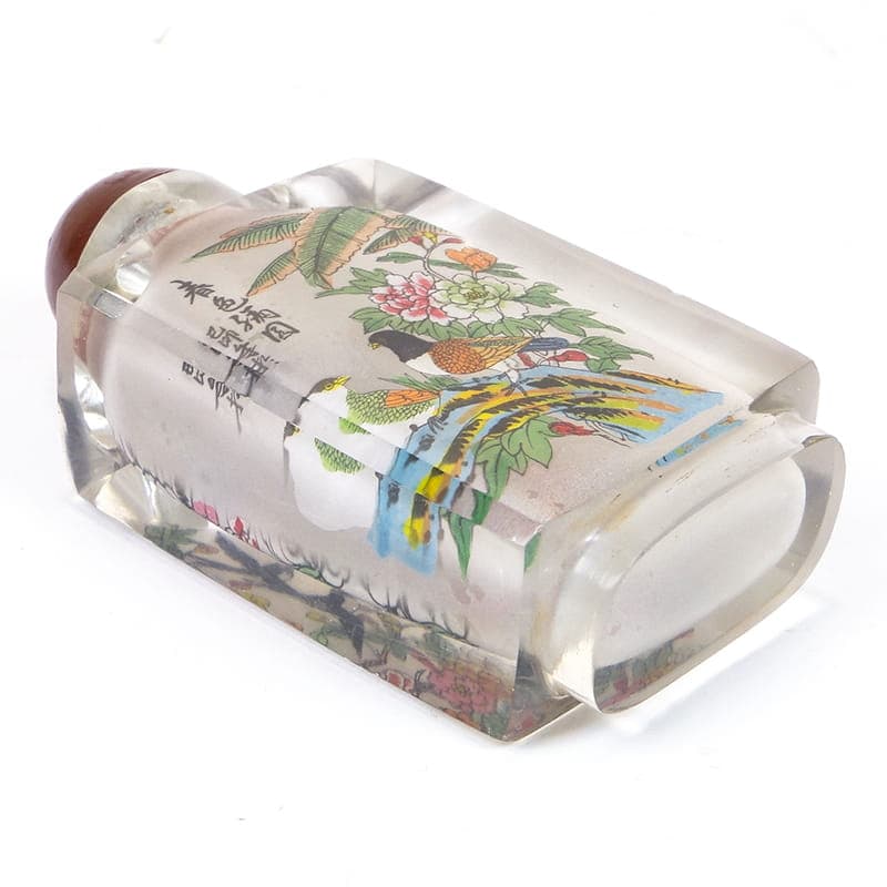 Tabakiera, transparentny kryształ, Chiny, lata 50. - 277727