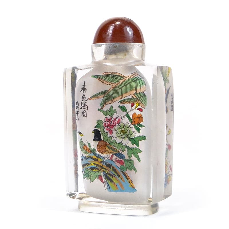 Tabakiera, transparentny kryształ, Chiny, lata 50. - 277721