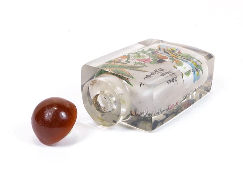 Tabakiera, transparentny kryształ, Chiny, lata 50. - 277728