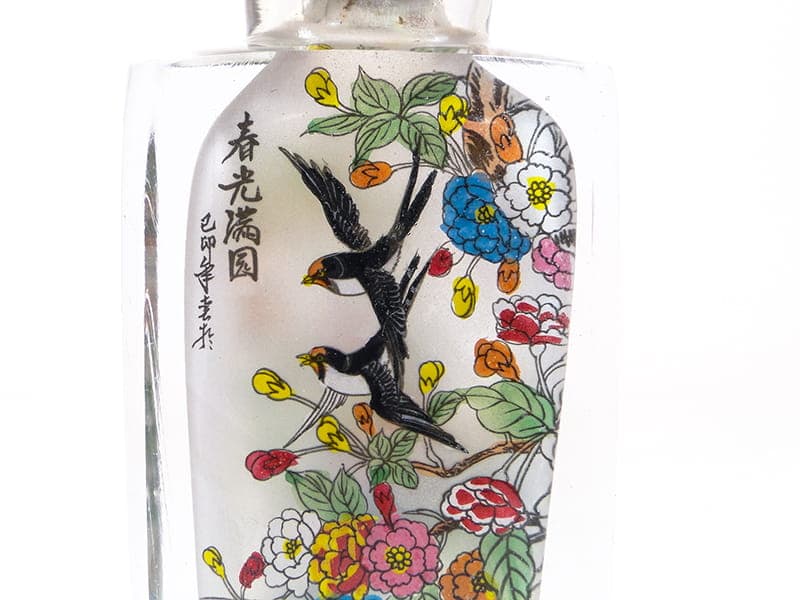 Tabakiera, transparentny kryształ, Chiny, lata 50. - 277724