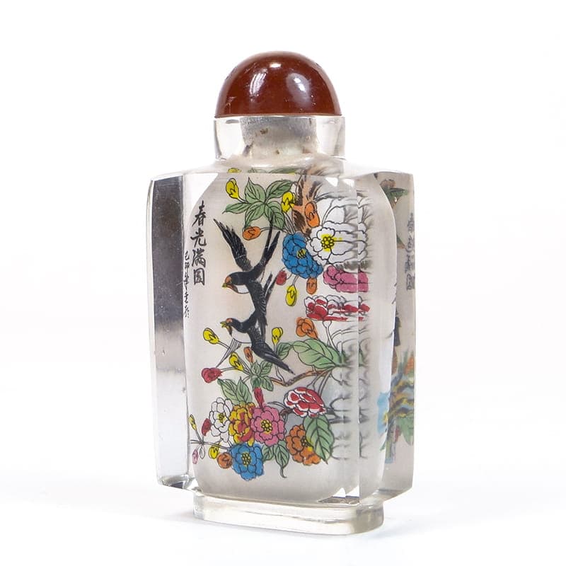 Tabakiera, transparentny kryształ, Chiny, lata 50. - 277723