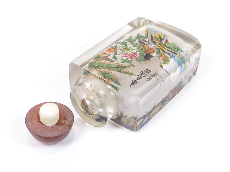 Tabakiera, transparentny kryształ, Chiny, lata 50. - 277720