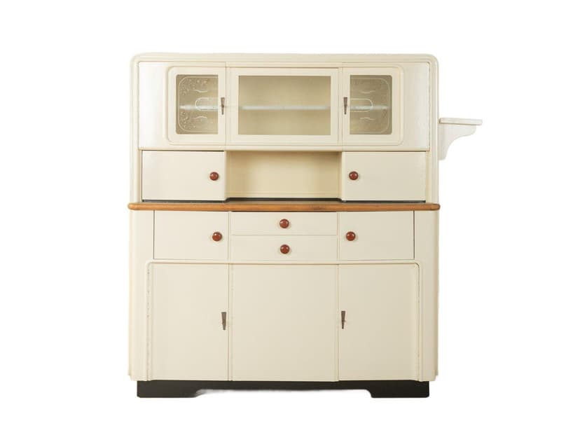 Kredens Art Deco, beżowy, drewno, Niemcy, lata 20.