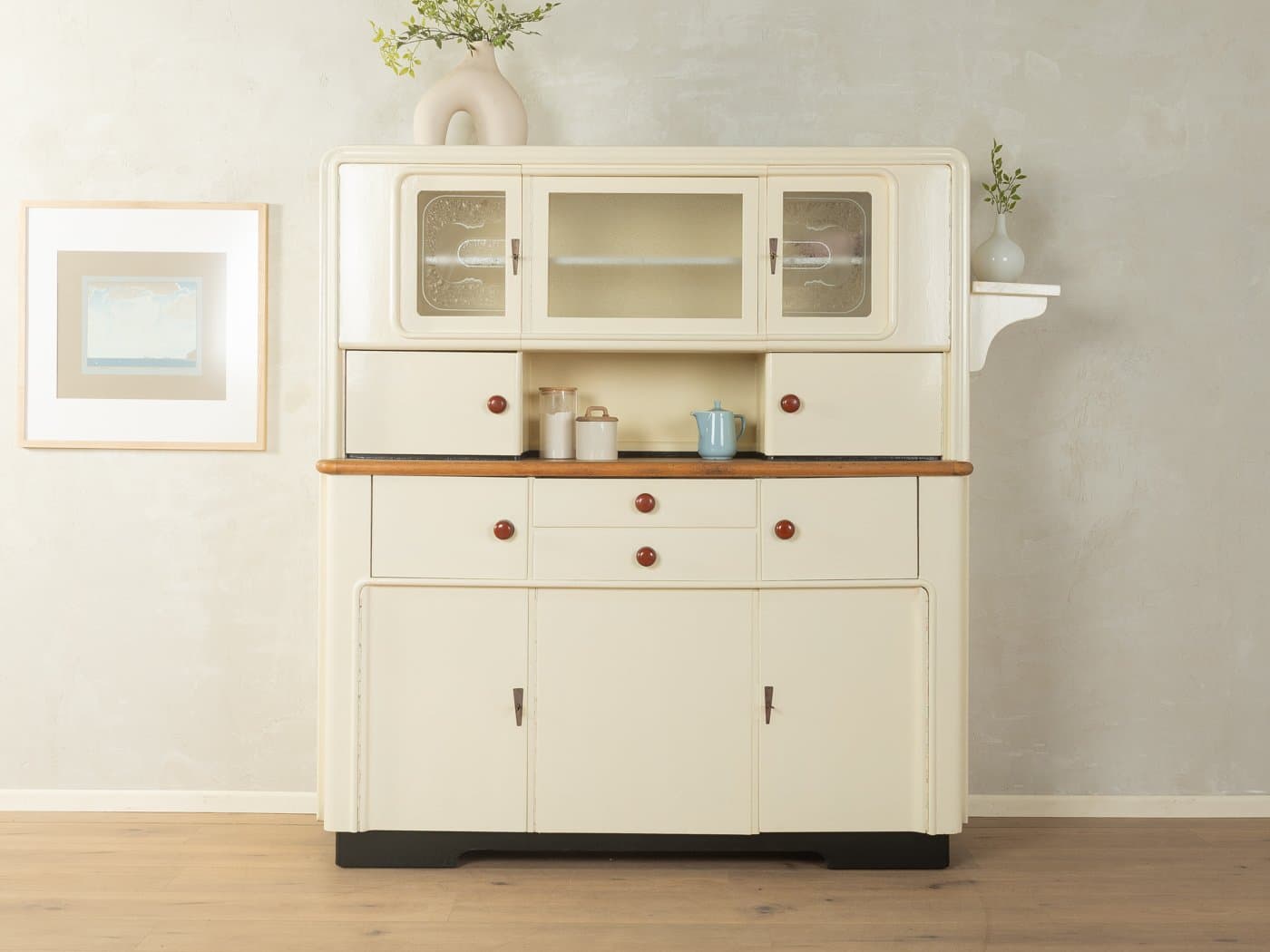 Kredens Art Deco, beżowy, drewno, Niemcy, lata 20. - 278075