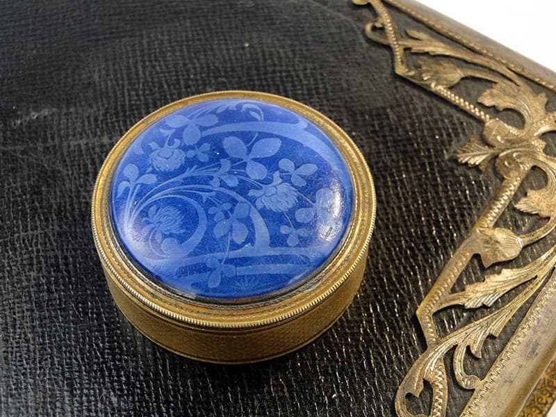 Tabakiera, Art Nouveau, złoty, brąz, Belgia, lata 90. XIX w. - 277783