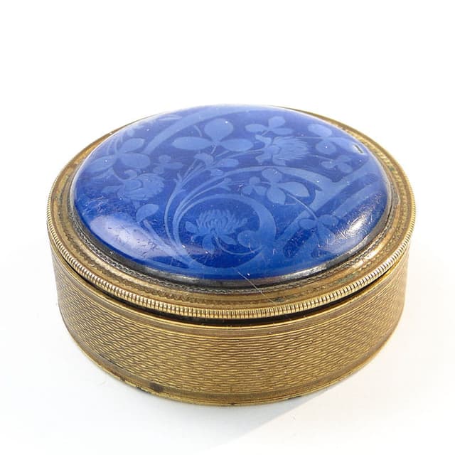 Tabakiera, Art Nouveau, złoty, brąz, Belgia, lata 90. XIX w. - WYMIARY