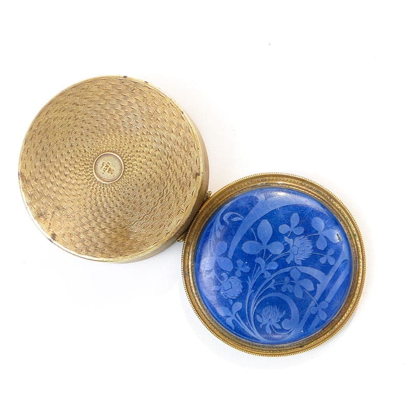 Tabakiera, Art Nouveau, złoty, brąz, Belgia, lata 90. XIX w. - 277788