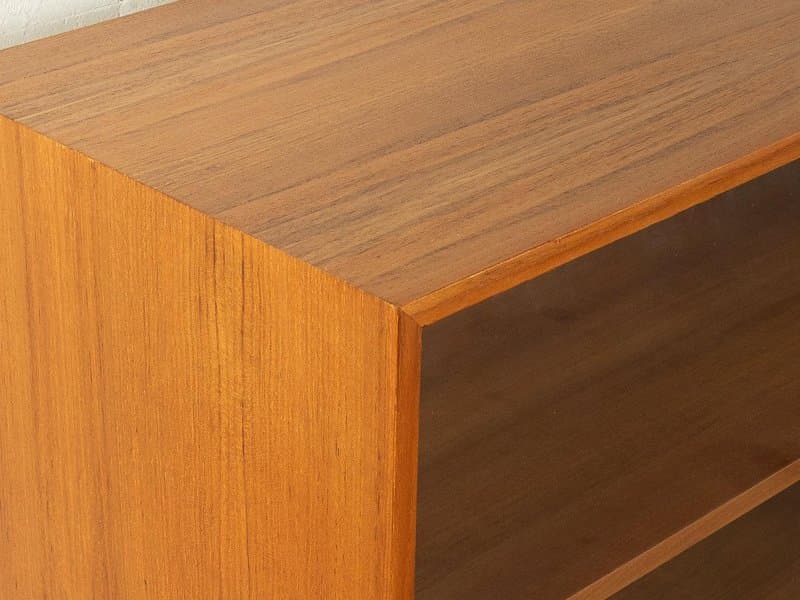 Sideboard, teak brązowy, metal czarny, proj. L. Wegner, Niemcy, lata 60. - 278017