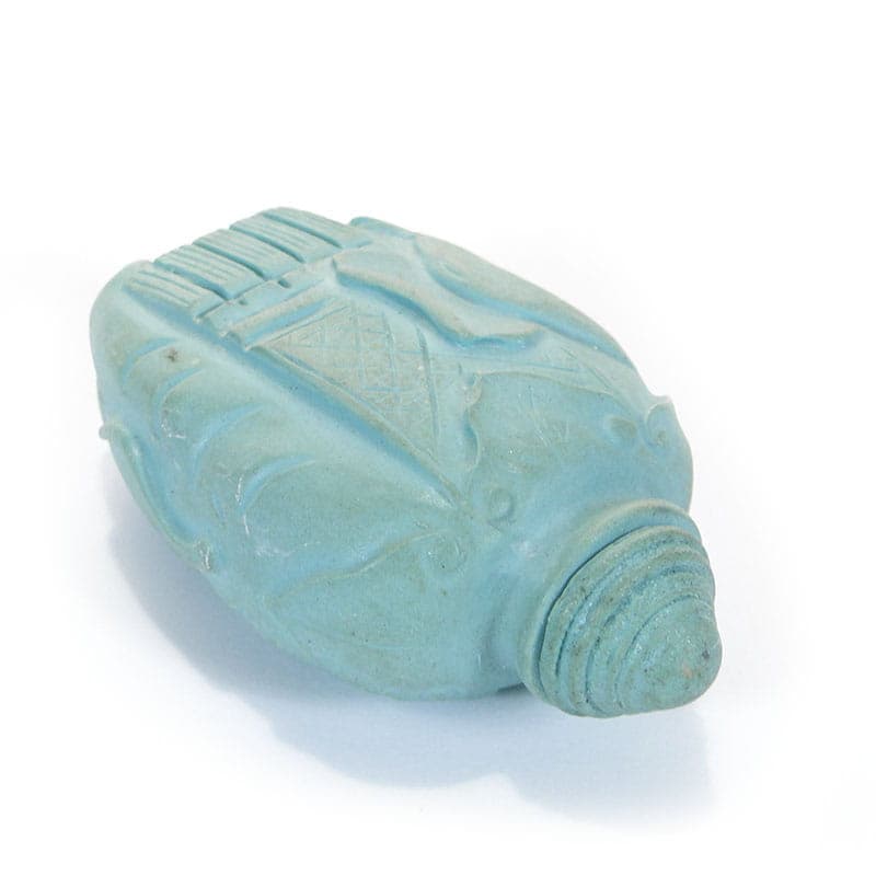 Tabakiera, turkusowy niebieski, ceramika, Chiny, lata 90. - 277802