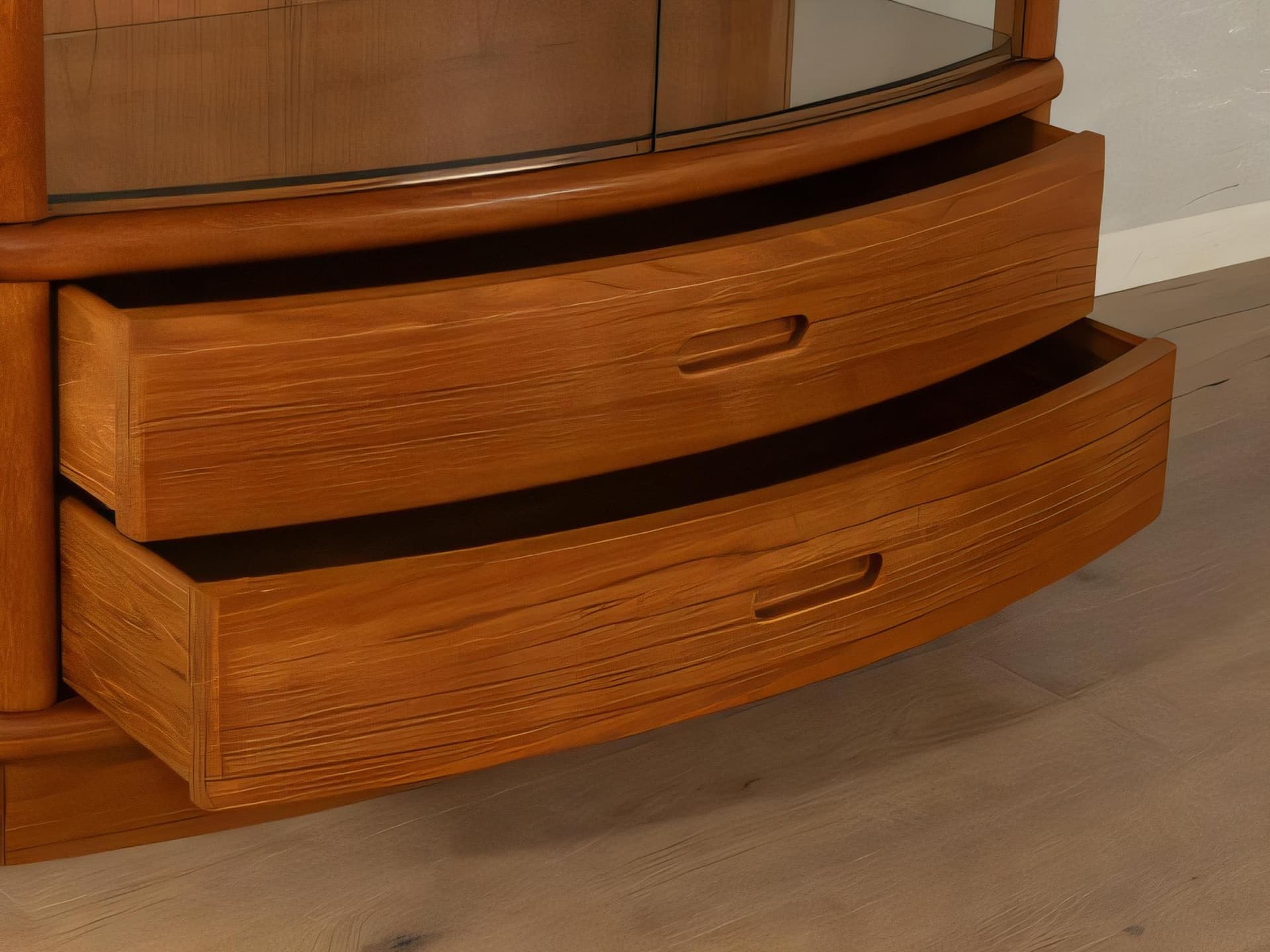 Witryna, brąz, drewno, Dania, lata 80. - 277929