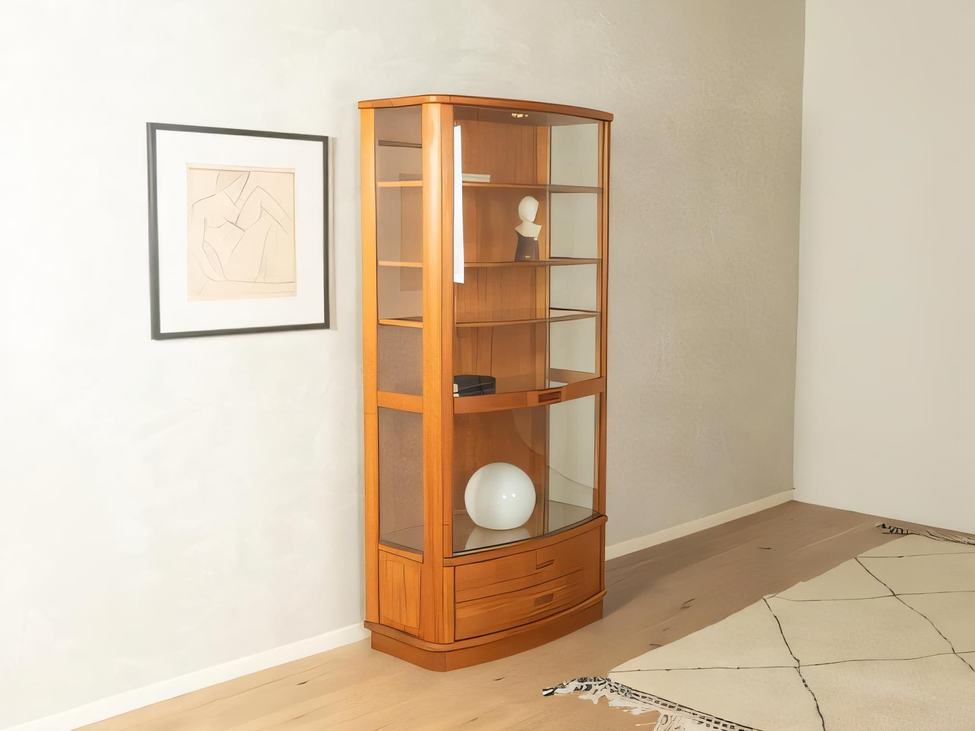 Witryna, brąz, drewno, Dania, lata 80. - 277925