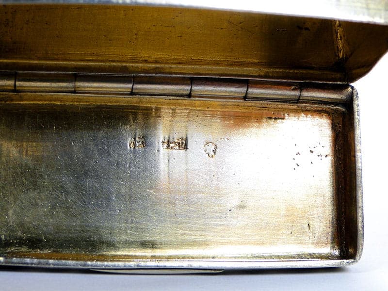 Tabakiera rokoko, srebro, niello, Francja, XVIII wiek - 277821