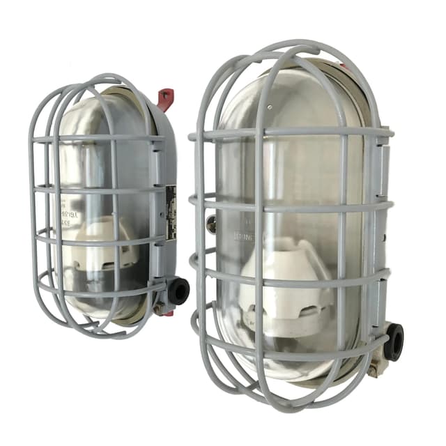 Para lamp ściennych EOW, metal szary, Niemcy, lata 70. - WYMIARY