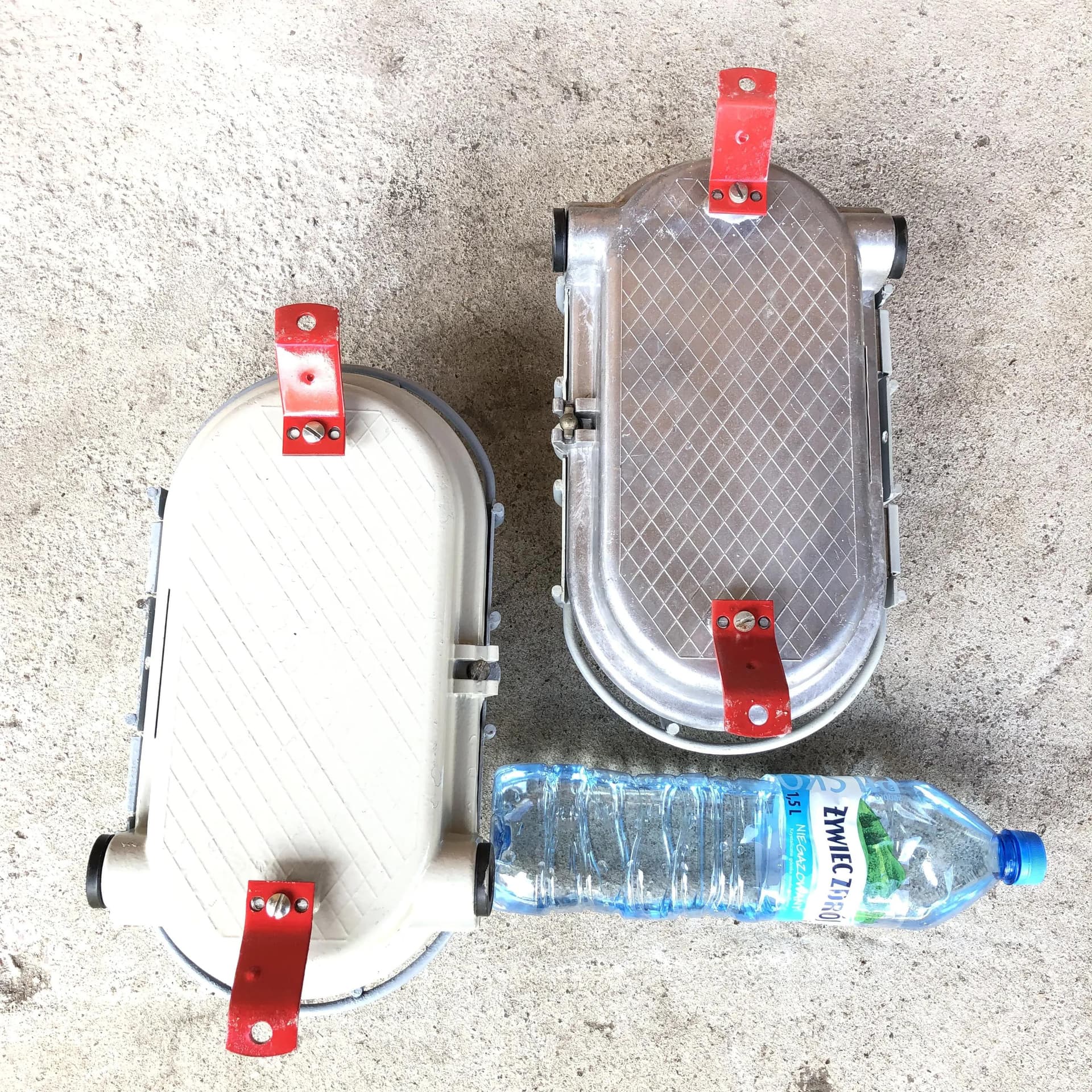 Para lamp ściennych EOW, metal szary, Niemcy, lata 70. - 20228