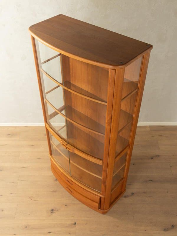 Witryna skandynawska, brązowy, drewno, szkło, Dania, lata 80. - 277881