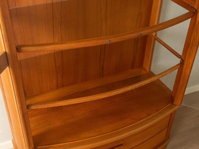 Witryna skandynawska, brązowy, drewno, szkło, Dania, lata 80. - 277882