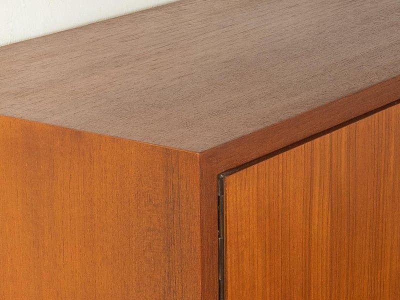 Komoda, drewno brązowe, metal czarny, Niemcy, lata 50. - 277870