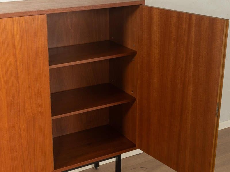 Komoda, drewno brązowe, metal czarny, Niemcy, lata 50. - 277869