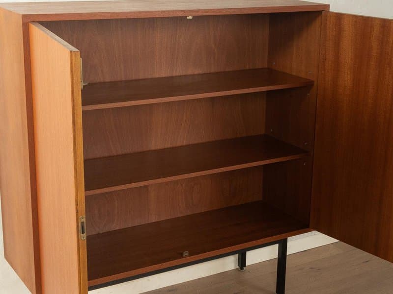 Komoda, drewno brązowe, metal czarny, Niemcy, lata 50. - 277868