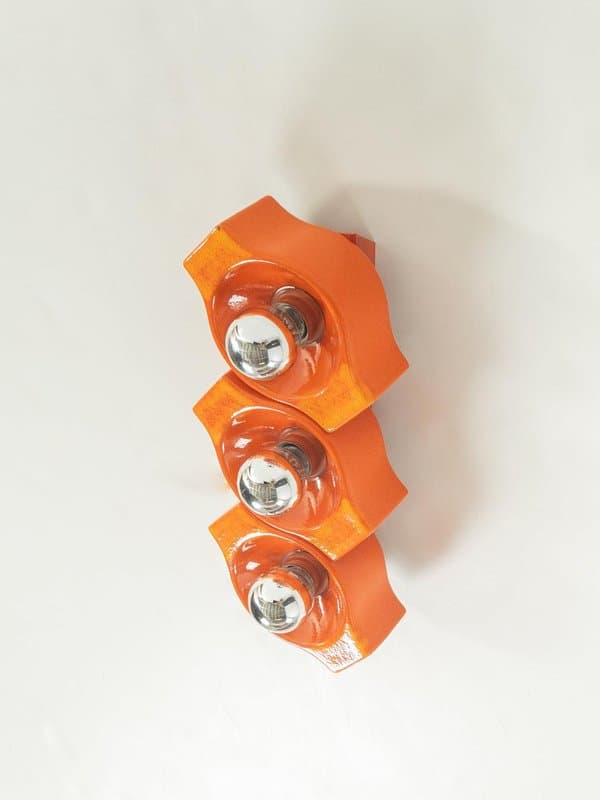 Kinkiet Space Age, pomarańczowy, plastik, proj. G. Sciolari, Niemcy, lata 70. - 277844