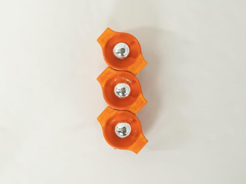 Kinkiet Space Age, pomarańczowy, plastik, proj. G. Sciolari, Niemcy, lata 70. - 277842