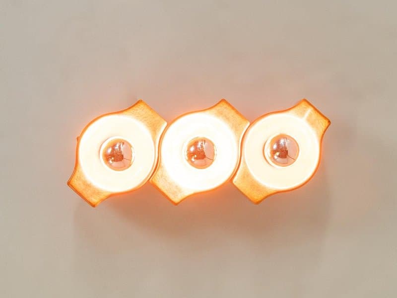 Kinkiet Space Age, pomarańczowy, plastik, proj. G. Sciolari, Niemcy, lata 70. - 277841