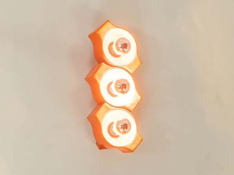 Kinkiet Space Age, pomarańczowy, plastik, proj. G. Sciolari, Niemcy, lata 70. - 277839