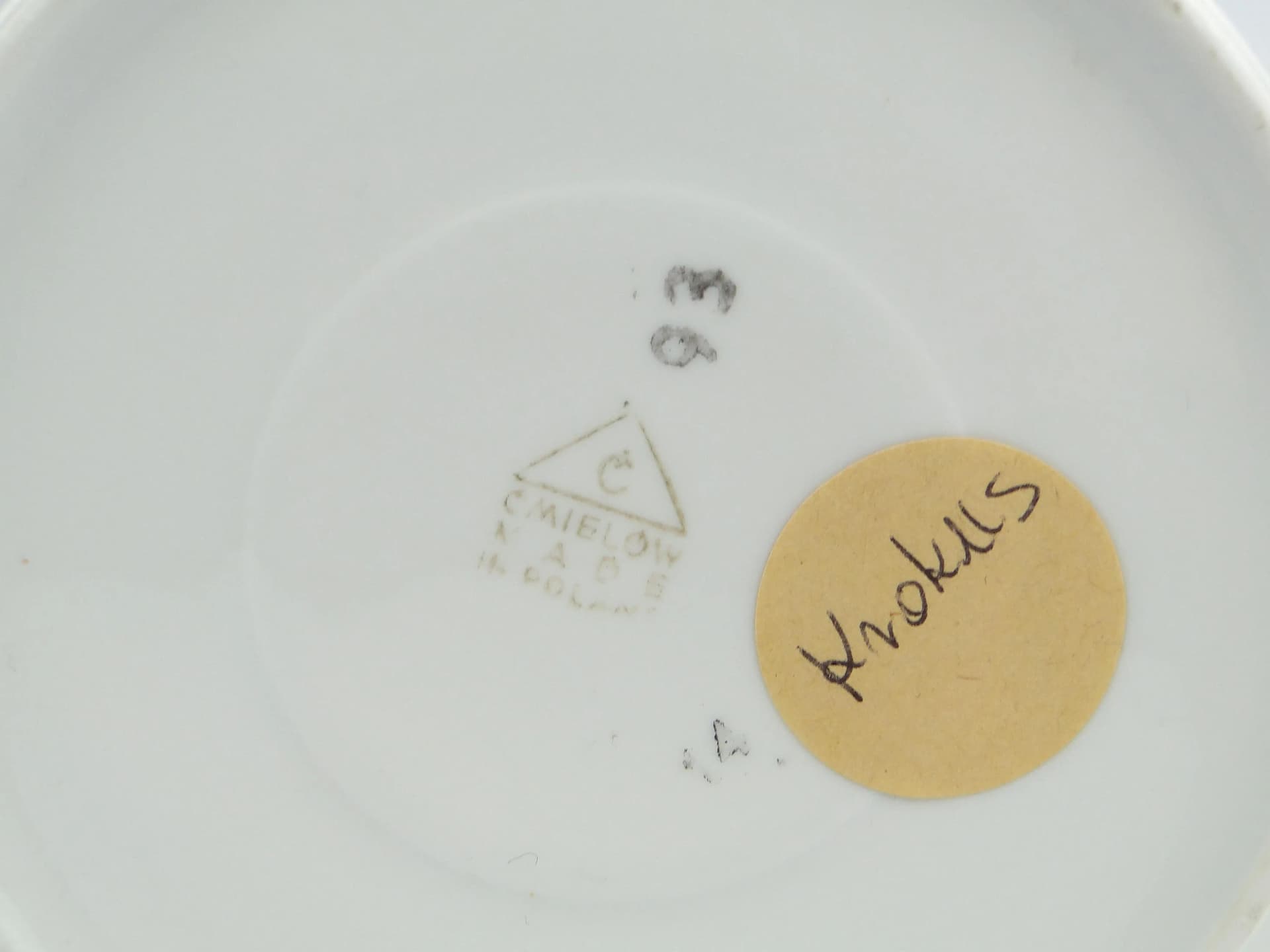 Kobaltowy porcelanowy spodek Krokus, proj. W. Potacki dla Ćmielów, Polska, lata 60. - 20309