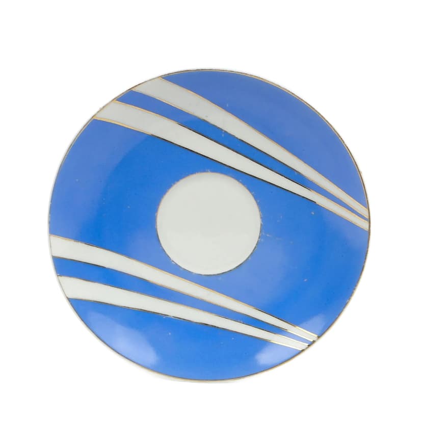 Cobalt Porcelain Krokus Saucer, by W. Potacki for Ćmielów, Poland, 1960s