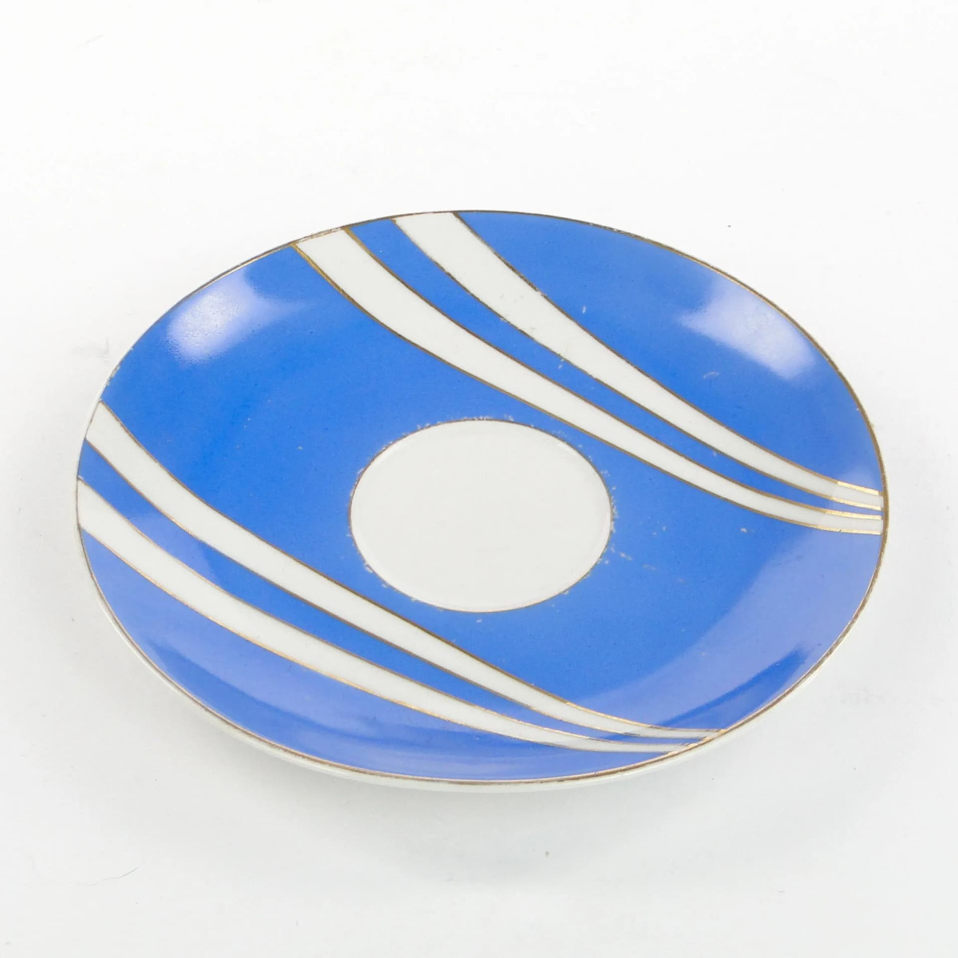 Kobaltowy porcelanowy spodek Krokus, proj. W. Potacki dla Ćmielów, Polska, lata 60. - 20310