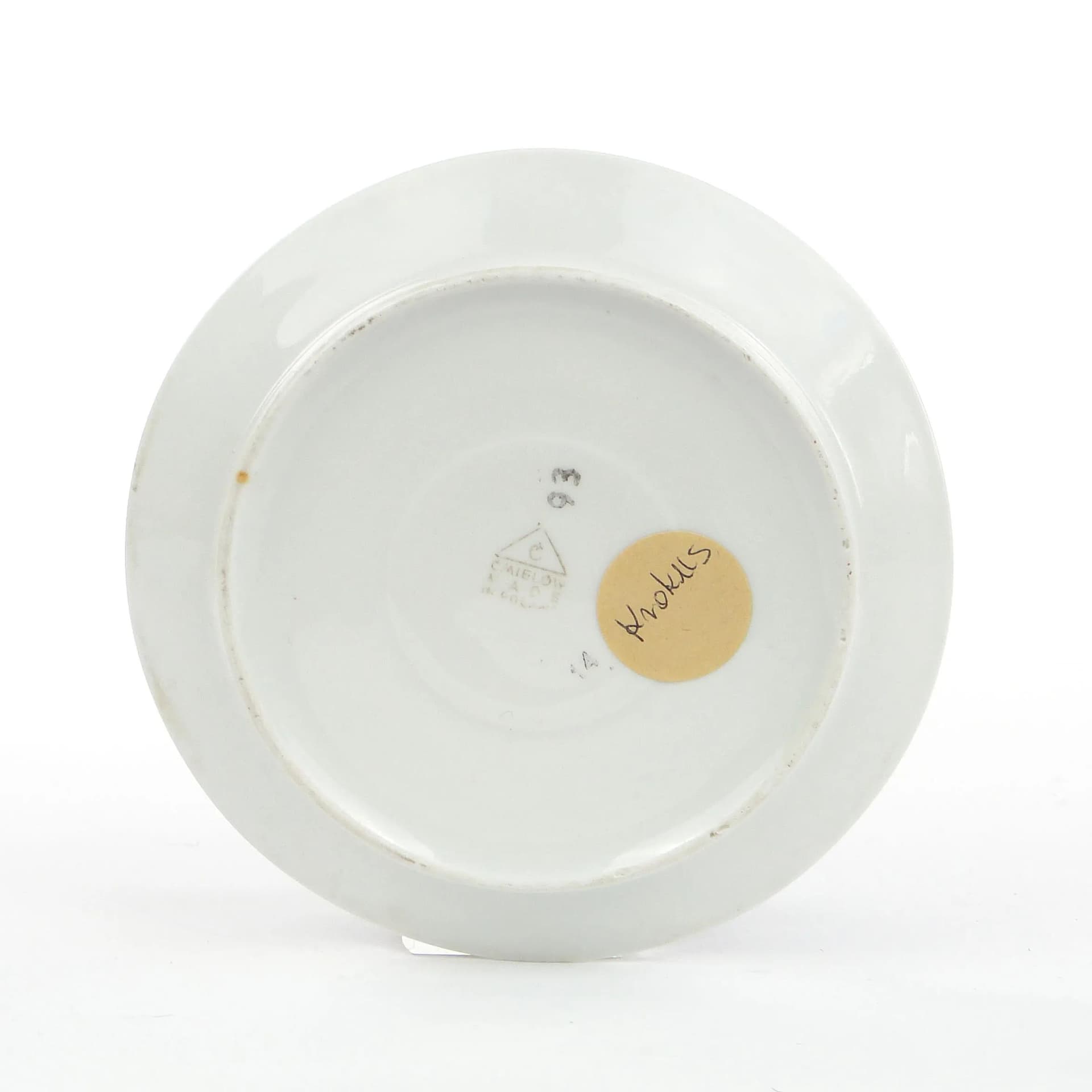 Kobaltowy porcelanowy spodek Krokus, proj. W. Potacki dla Ćmielów, Polska, lata 60. - 20308