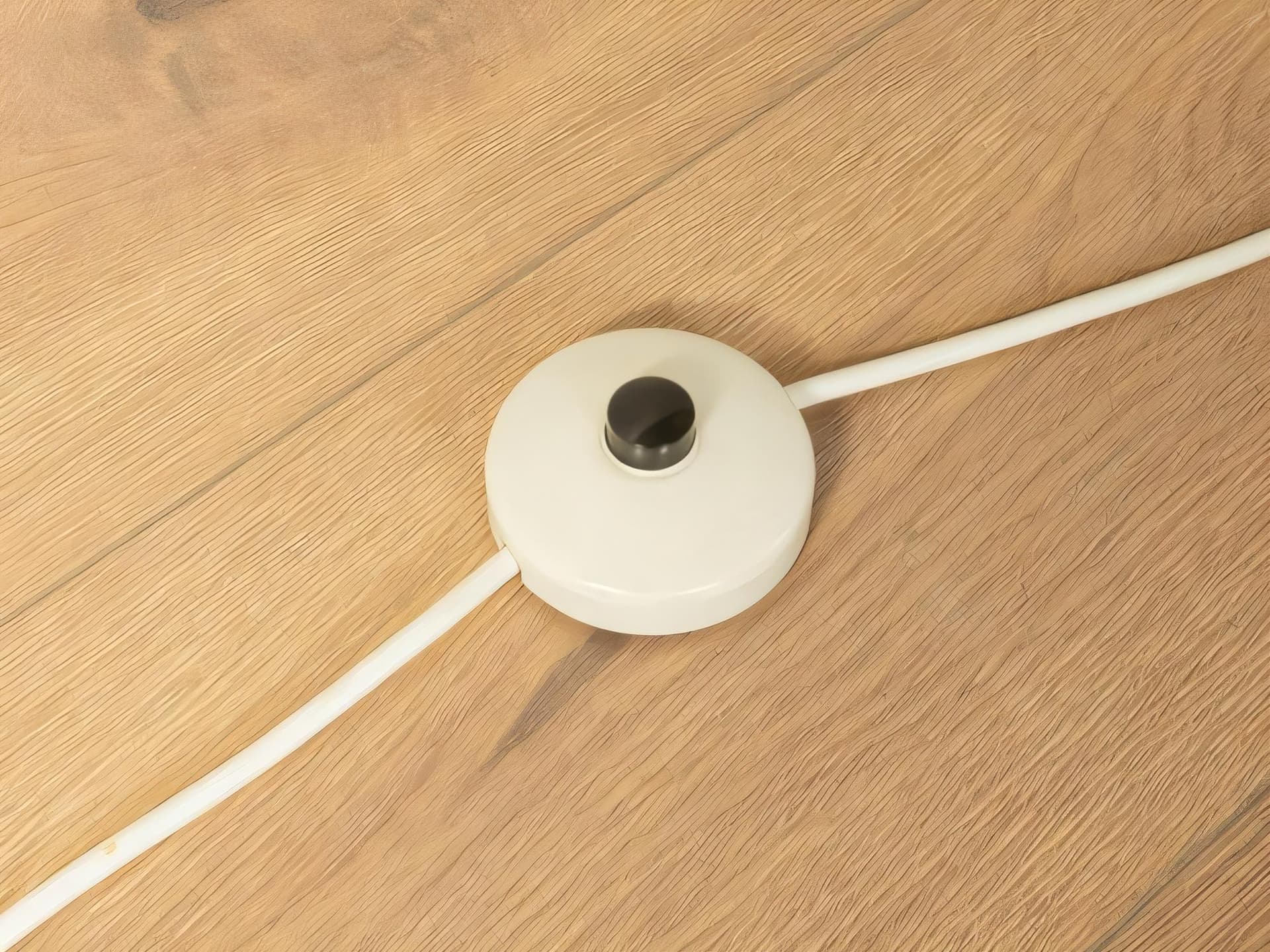 Lampa podłogowa Fat Lava, beżowy, kamionka, bawełna, Niemcy, lata 70. - 282367