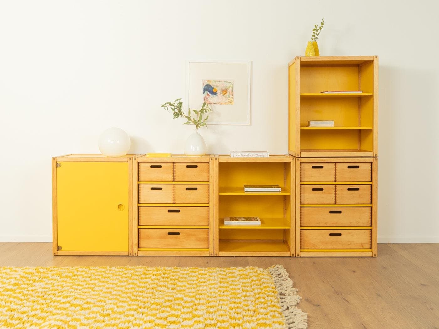 Komoda, jasny żółty, drewno, Flötotto, Niemcy, lata 70. - 282295