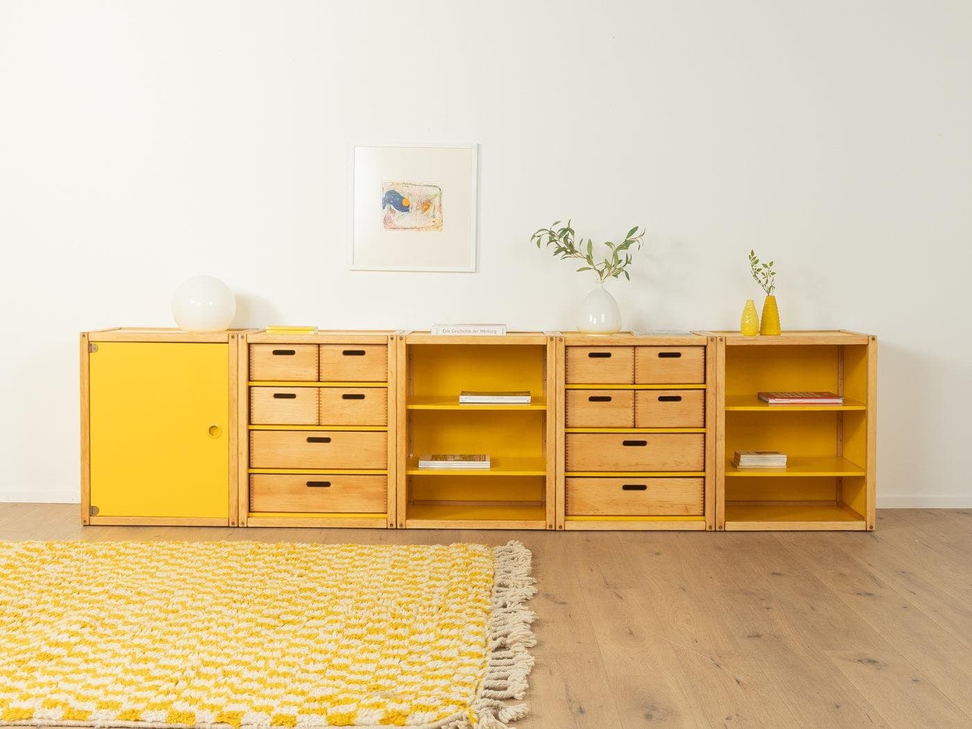 Komoda, jasny żółty, drewno, Flötotto, Niemcy, lata 70. - 282293
