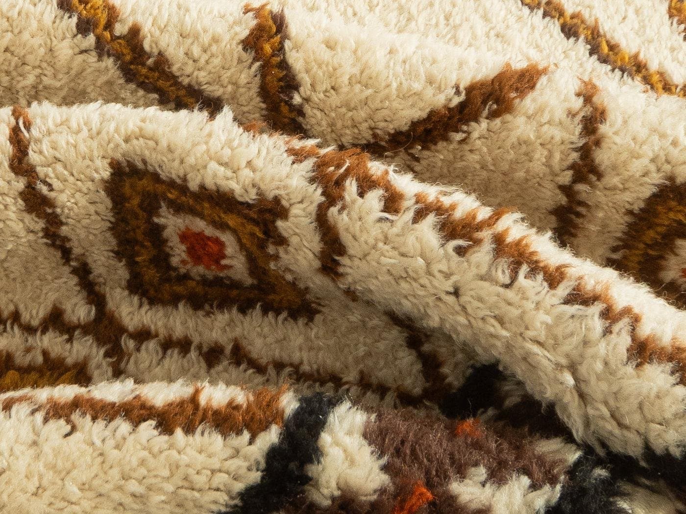 Dywan berberyjski, 200x285 cm, brązowy, wełna, Maroko, lata 60. - 282263