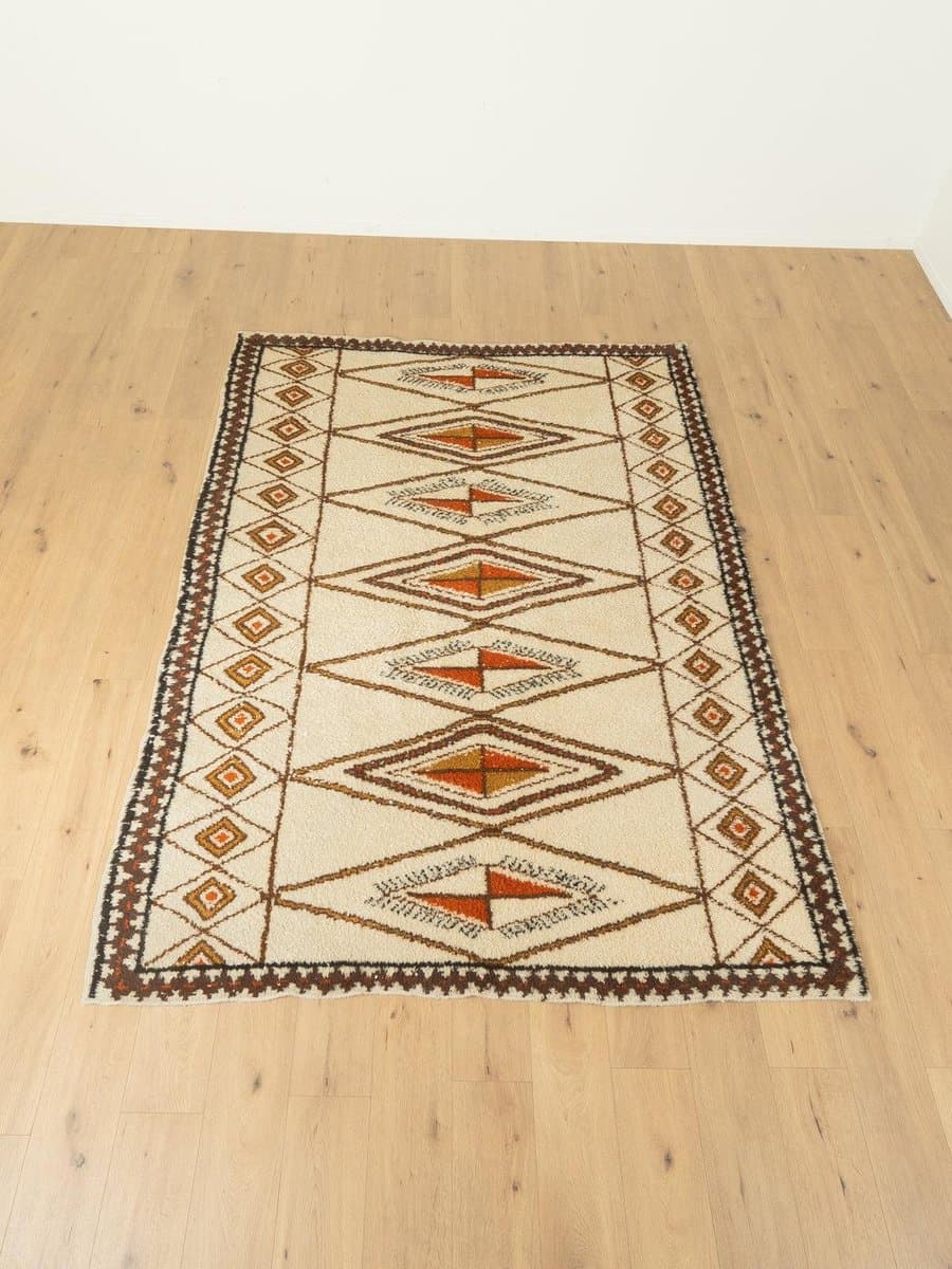 Dywan berberyjski, 200x285 cm, brązowy, wełna, Maroko, lata 60. - 282261