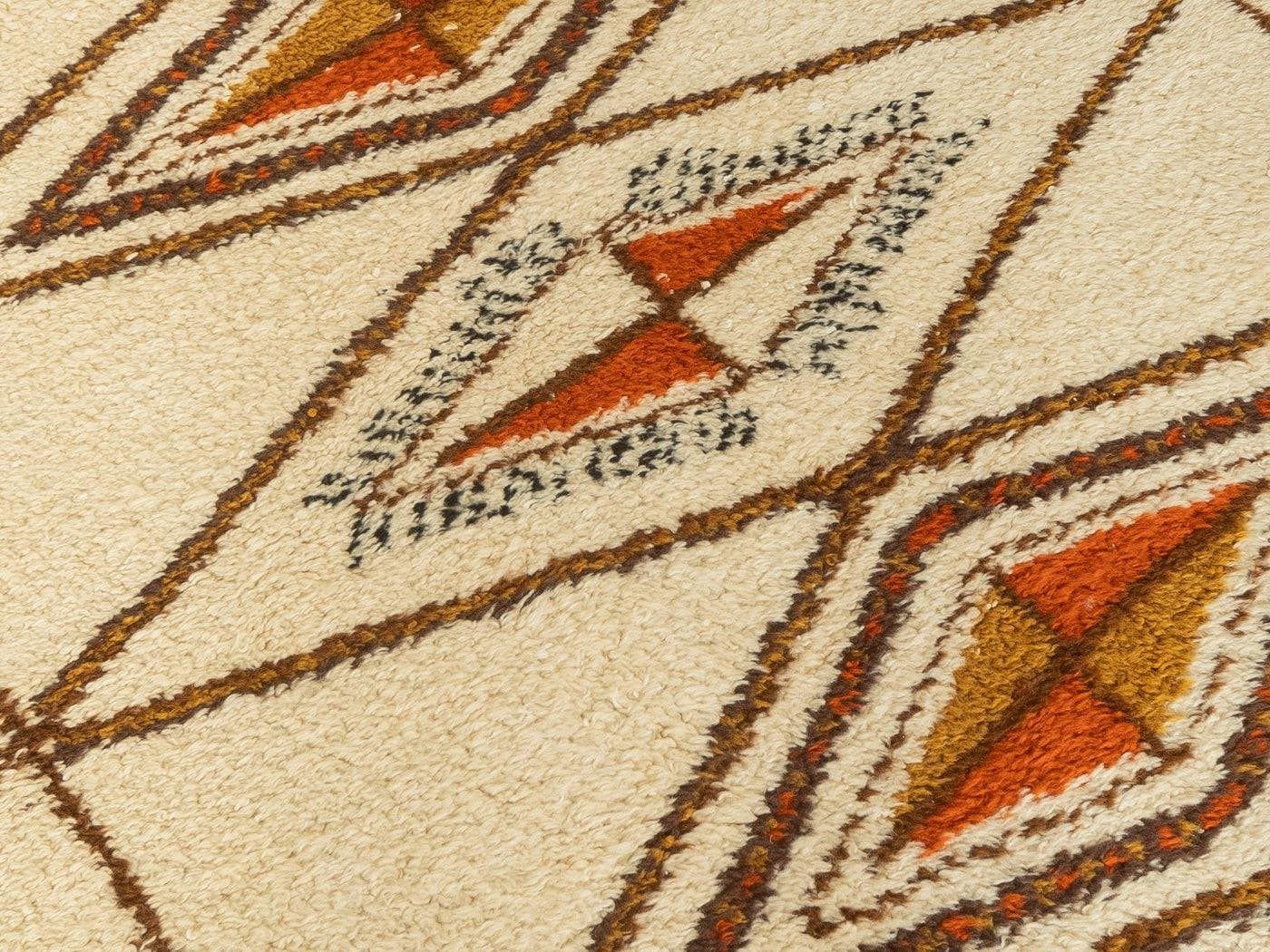 Dywan berberyjski, 200x285 cm, brązowy, wełna, Maroko, lata 60. - 282262