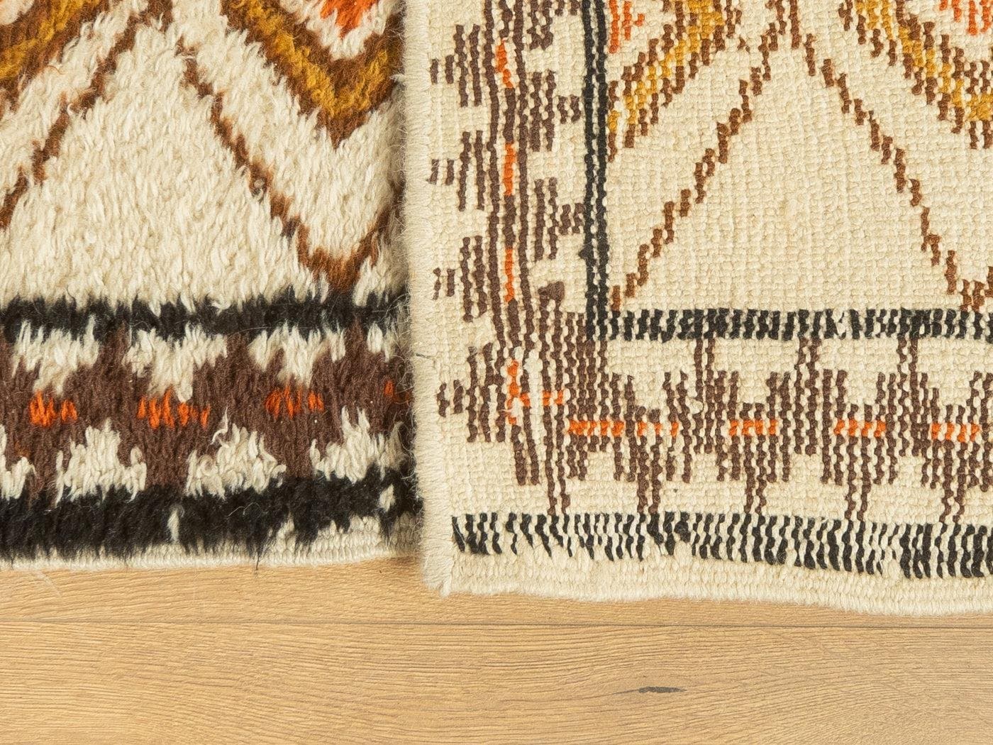 Dywan berberyjski, 200x285 cm, brązowy, wełna, Maroko, lata 60. - 282264