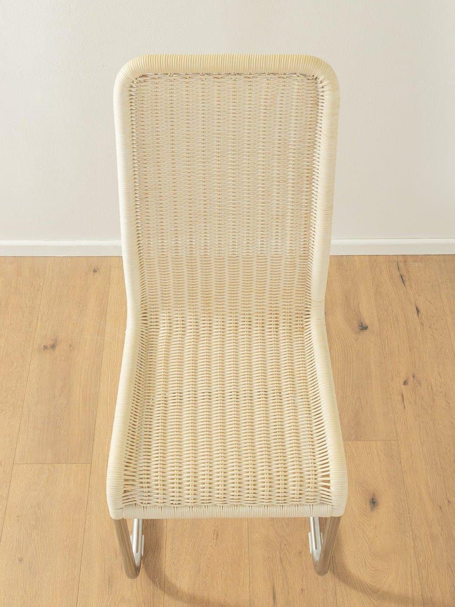 Zestaw dwóch krzeseł B25, beżowy, rattan chrom, proj. M. Breuer, Niemcy - 282170